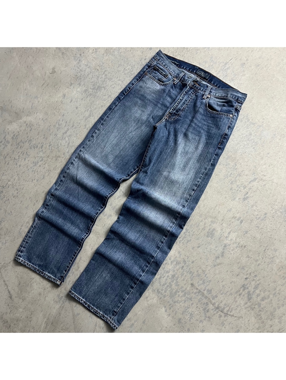 Lucky Brand 181 Relaxed Straight Jeans Sz. 34X32 Medium Wash Faded Whisker
